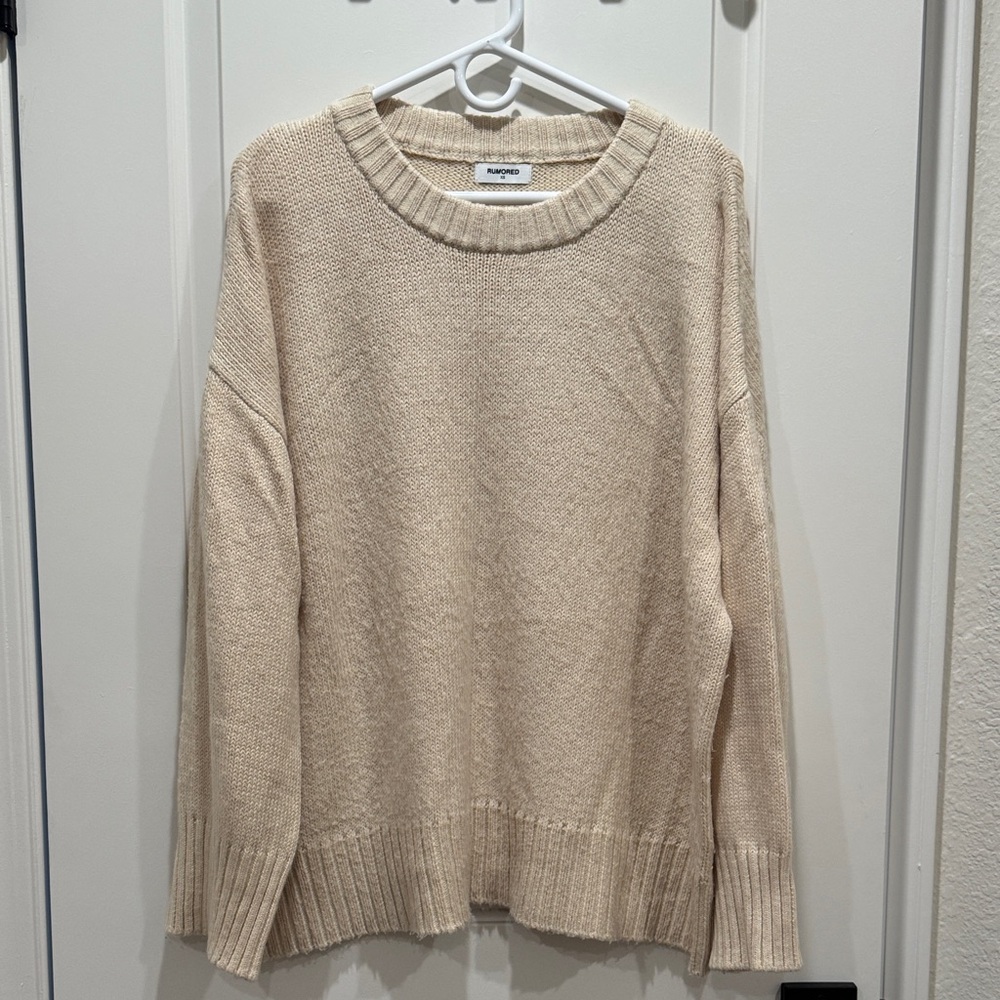 Rumored Fair Isle Beige Knit Sweater